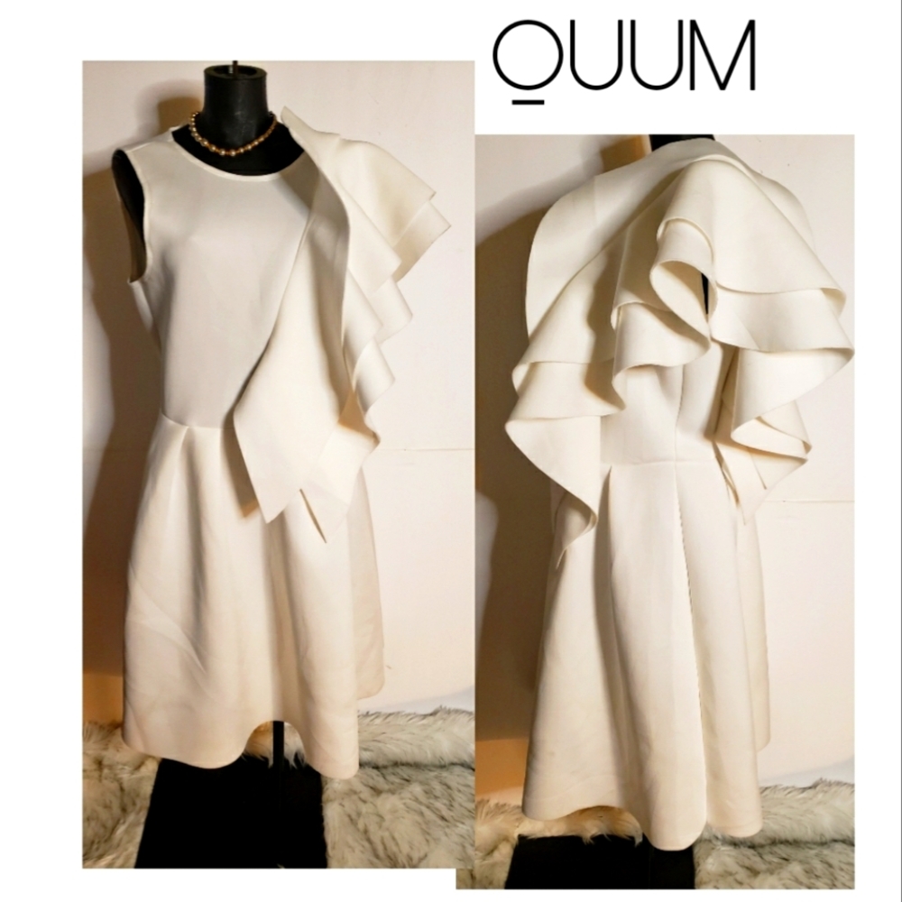 Quum one shoulder high ruffle dress.   Plus Sz 1x